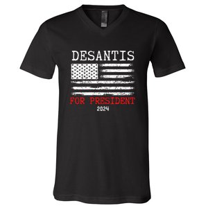 Ron Desantis For President 2024 V-Neck T-Shirt