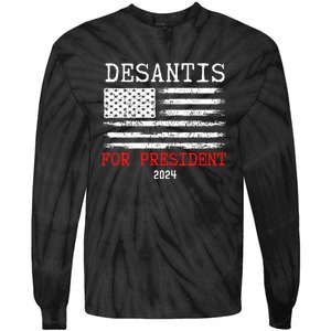 Ron Desantis For President 2024 Tie-Dye Long Sleeve Shirt