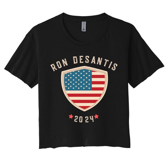 Ron Desantis For President 2024 Women's Crop Top Tee