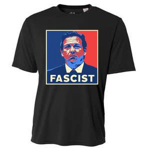 Ron Desantis Fascist Portrait Bad Florida Governor Cooling Performance Crew T-Shirt