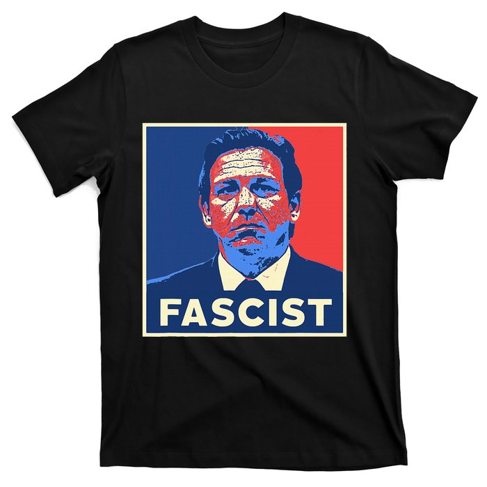 Ron Desantis Fascist Portrait Bad Florida Governor T-Shirt