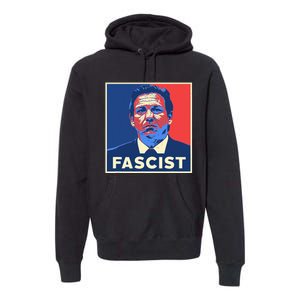 Ron Desantis Fascist Portrait Bad Florida Governor Premium Hoodie