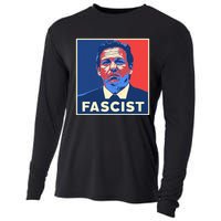 Ron Desantis Fascist Portrait Bad Florida Governor Cooling Performance Long Sleeve Crew