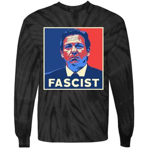 Ron Desantis Fascist Portrait Bad Florida Governor Tie-Dye Long Sleeve Shirt