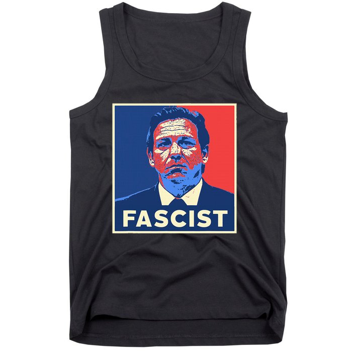 Ron Desantis Fascist Portrait Bad Florida Governor Tank Top