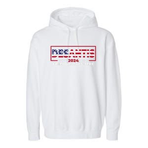 Ron DeSantis Freedom Lives Here Florida 2024 US Flag Garment-Dyed Fleece Hoodie