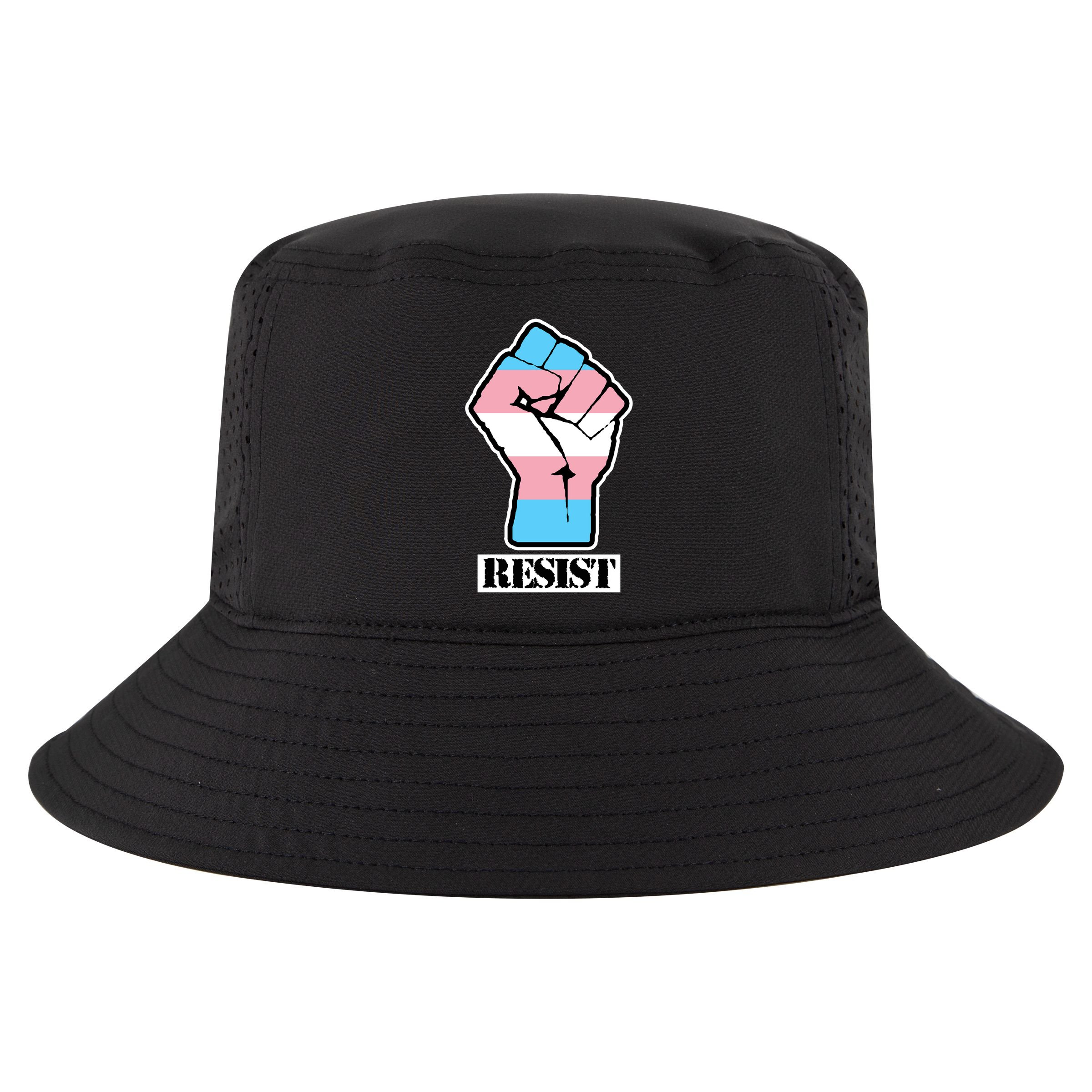 Resist Demigirl Fist Flag Cool Comfort Performance Bucket Hat