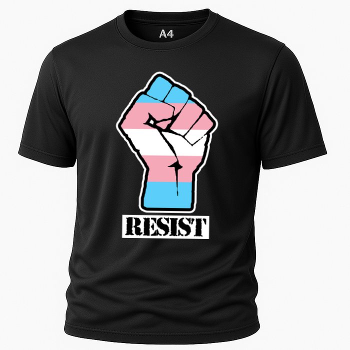 Resist Demigirl Fist Flag Cooling Performance Crew T-Shirt