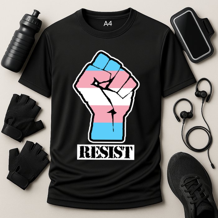 Resist Demigirl Fist Flag Cooling Performance Crew T-Shirt