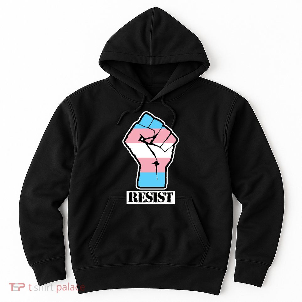 Resist Demigirl Fist Flag Hoodie
