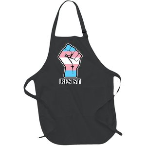 Resist Demigirl Fist Flag Full-Length Apron With Pockets