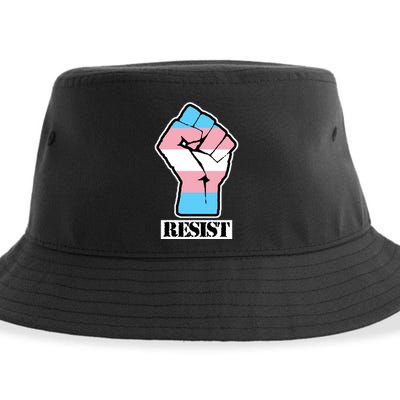 Resist Demigirl Fist Flag Sustainable Bucket Hat