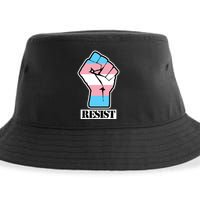 Resist Demigirl Fist Flag Sustainable Bucket Hat