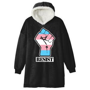 Resist Demigirl Fist Flag Hooded Wearable Blanket