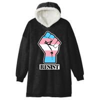 Resist Demigirl Fist Flag Hooded Wearable Blanket