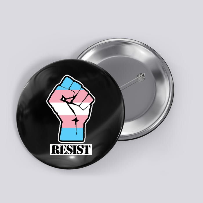 Resist Demigirl Fist Flag Button