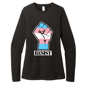 Resist Demigirl Fist Flag Womens CVC Long Sleeve Shirt