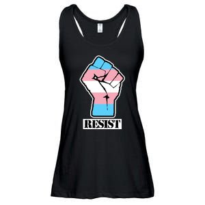 Resist Demigirl Fist Flag Ladies Essential Flowy Tank