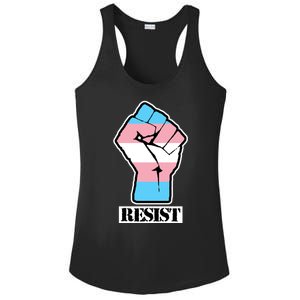 Resist Demigirl Fist Flag Ladies PosiCharge Competitor Racerback Tank