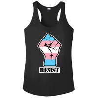 Resist Demigirl Fist Flag Ladies PosiCharge Competitor Racerback Tank