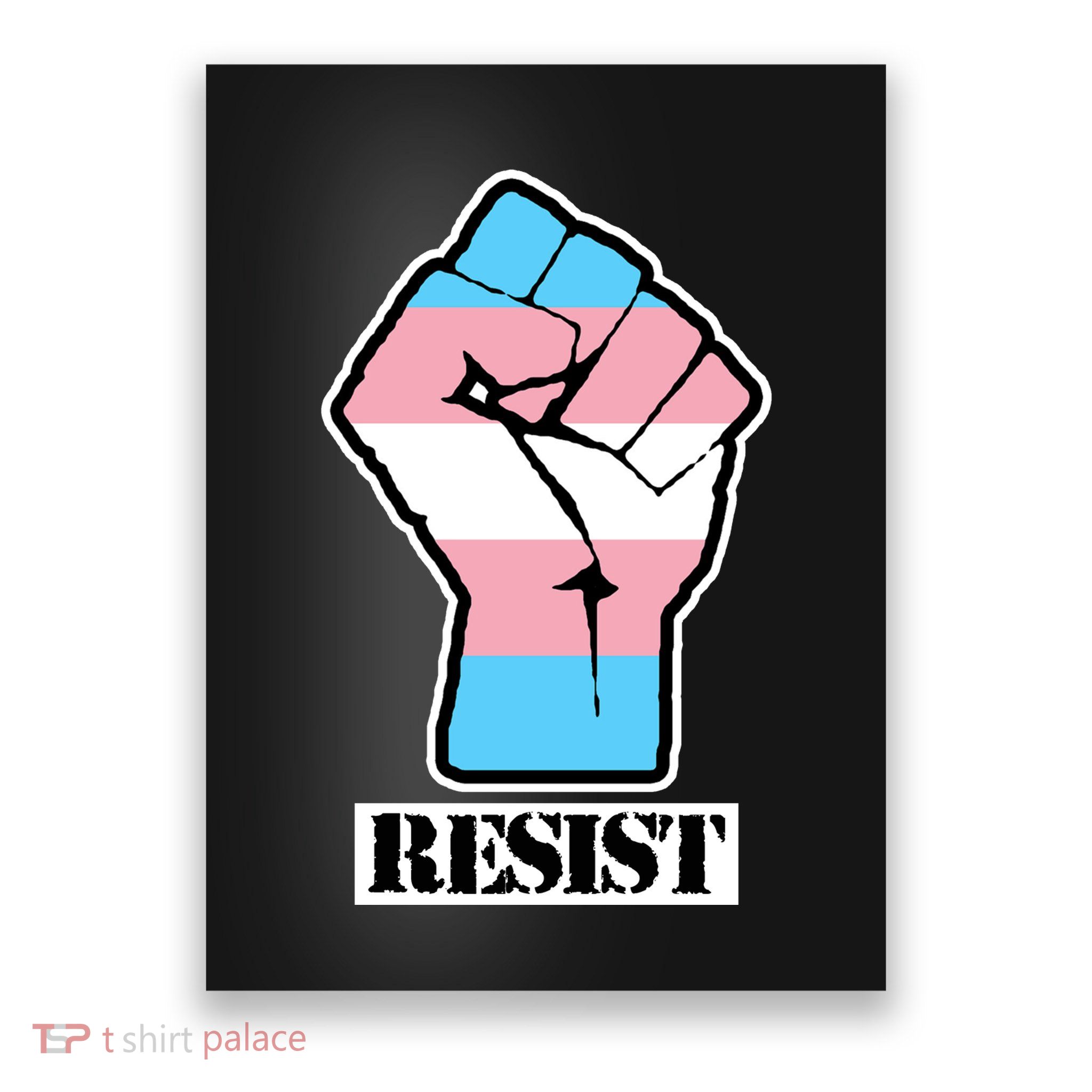 Resist Demigirl Fist Flag Poster