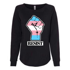 Resist Demigirl Fist Flag Womens California Wash Sweatshirt