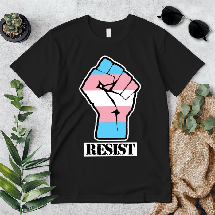 Resist Demigirl Fist Flag Premium T-Shirt