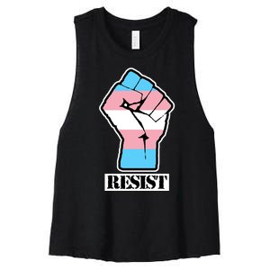 Resist Demigirl Fist Flag Women's Racerback Cropped Tank