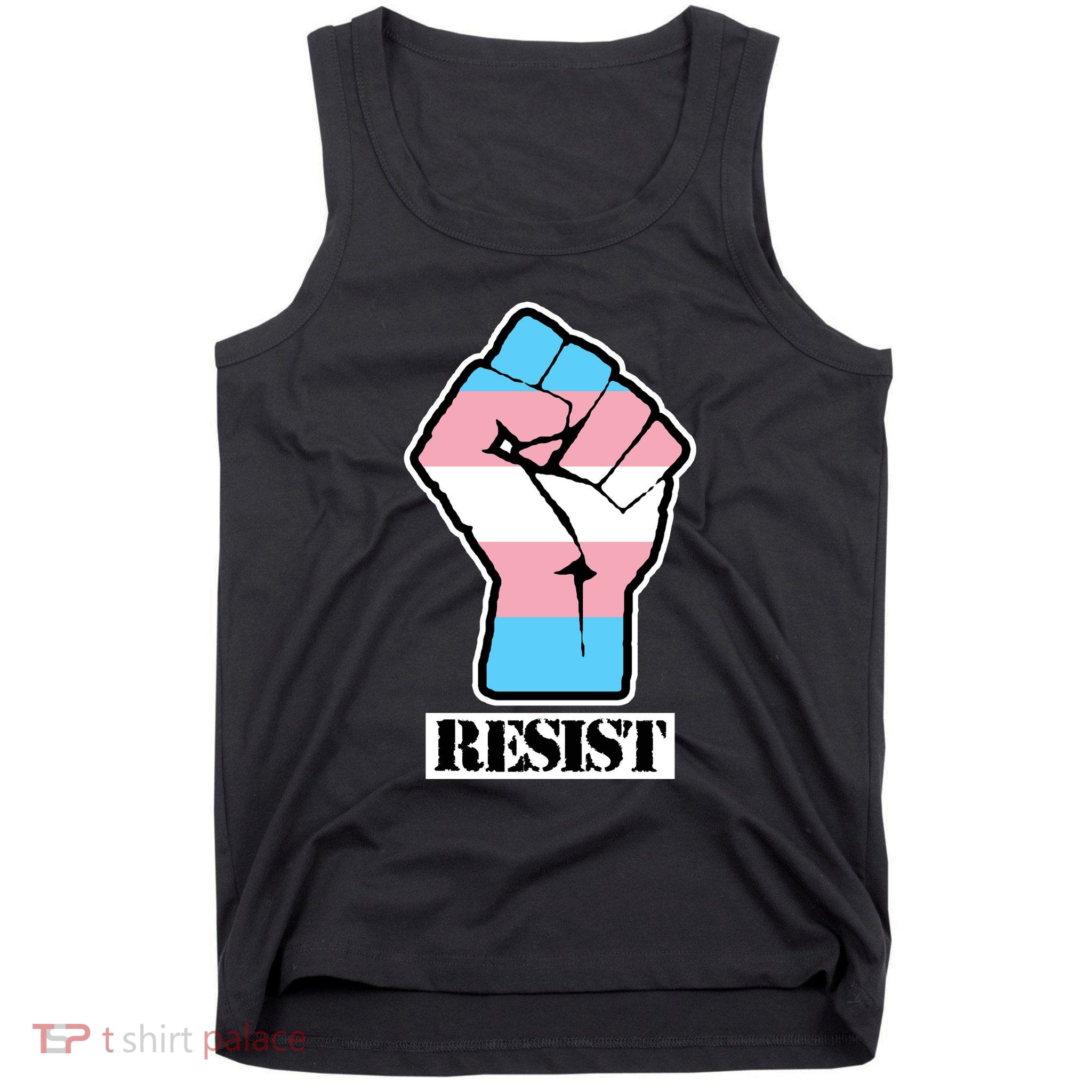 Resist Demigirl Fist Flag Tank Top