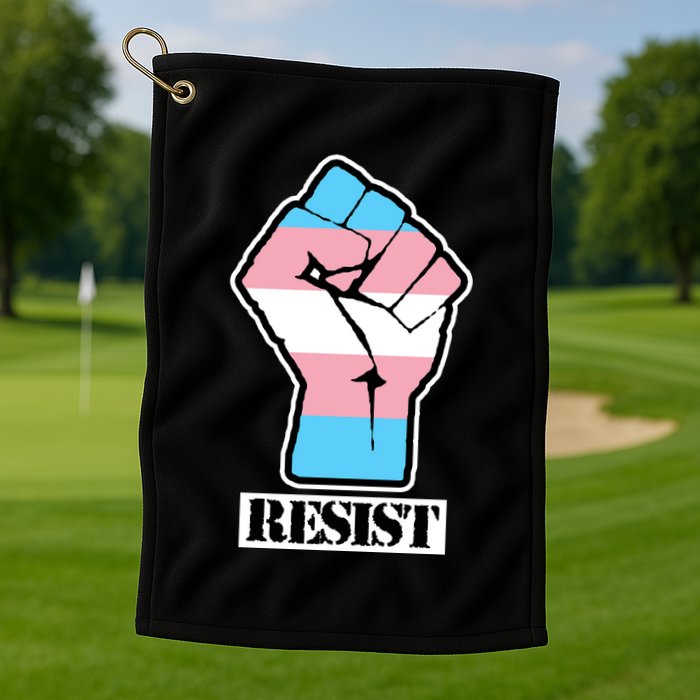 Resist Demigirl Fist Flag Golf Towel