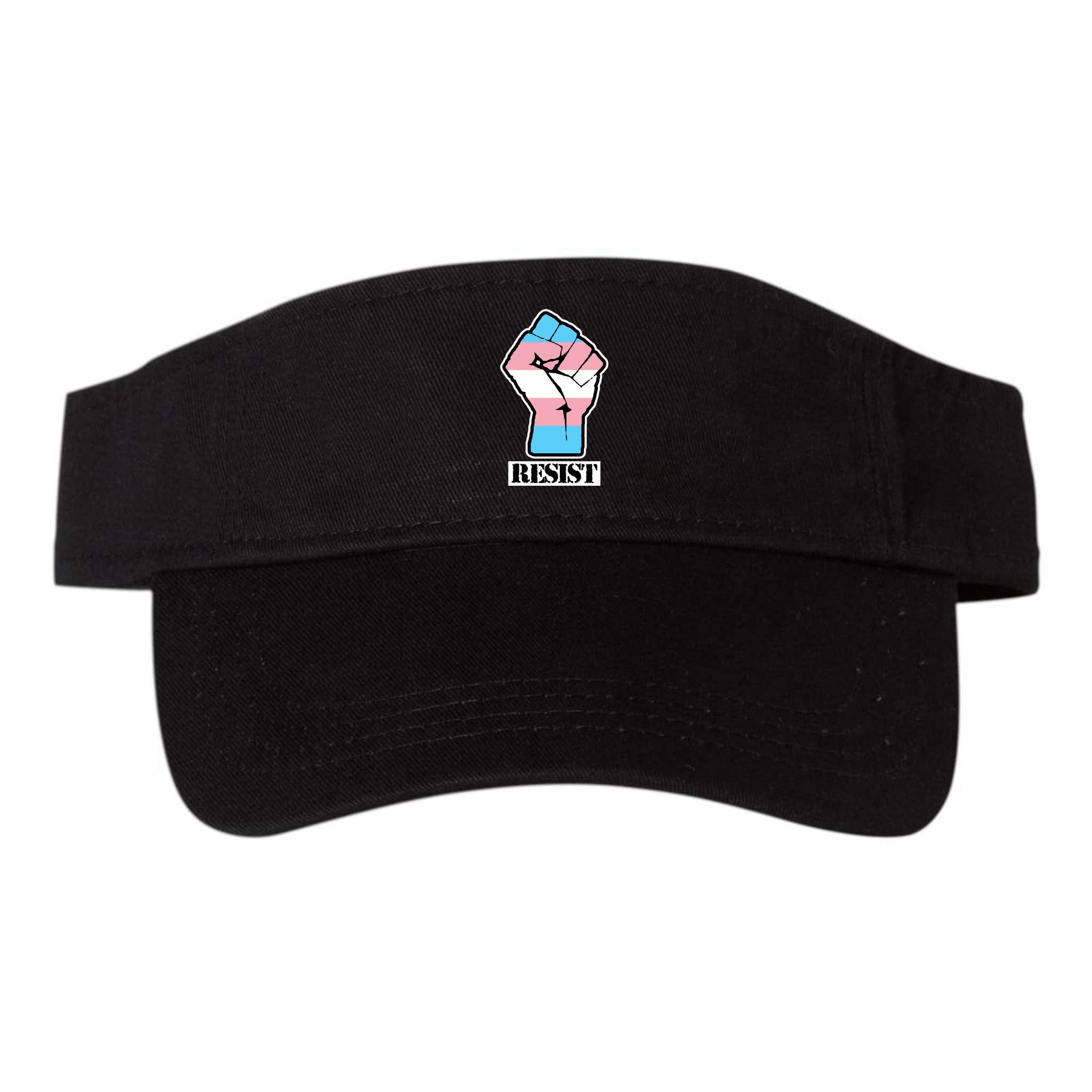 Resist Demigirl Fist Flag Visor