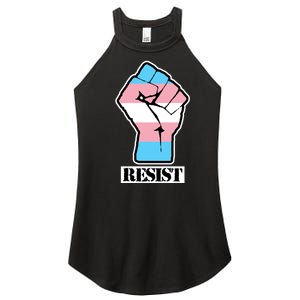 Resist Demigirl Fist Flag Women's Perfect Tri Rocker Tank