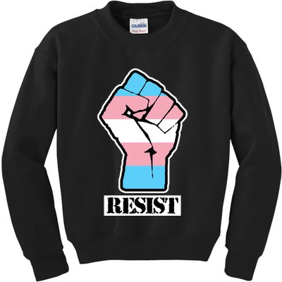 Resist Demigirl Fist Flag Kids Sweatshirt