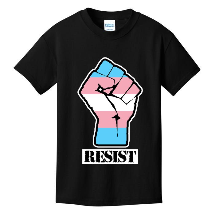 Resist Demigirl Fist Flag Kids T-Shirt