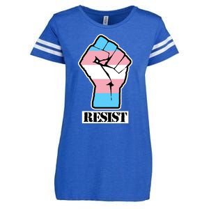 Resist Demigirl Fist Flag Enza Ladies Jersey Football T-Shirt