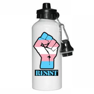 Resist Demigirl Fist Flag Aluminum Water Bottle