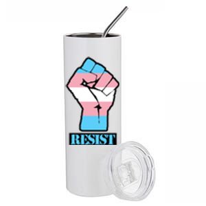 Resist Demigirl Fist Flag Stainless Steel Tumbler