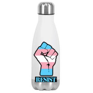 Resist Demigirl Fist Flag Stainless Steel Insulated Water Bottle