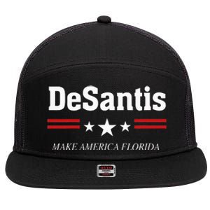 Ron Desantis For President 2024 Election Proud Republican 7 Panel Mesh Trucker Snapback Hat