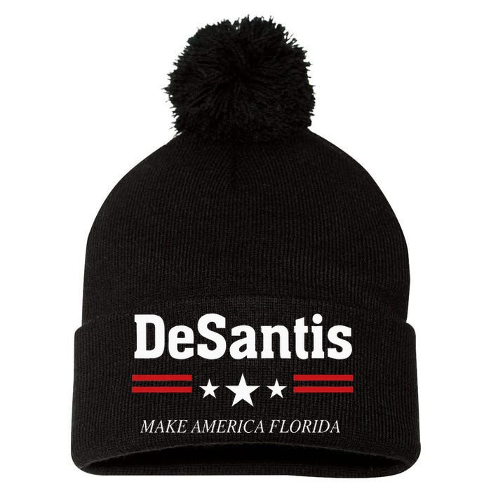 Ron Desantis For President 2024 Election Proud Republican Pom Pom 12in Knit Beanie