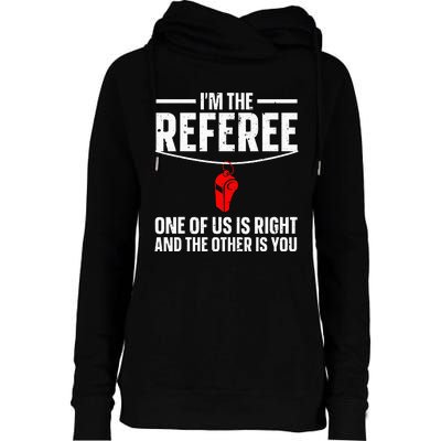 Referee Design For Sports Ref Gag Referee Womens Funnel Neck Pullover Hood