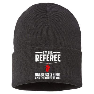 Referee Design For Sports Ref Gag Referee Sustainable Knit Beanie