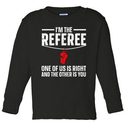 Referee Design For Sports Ref Gag Referee Toddler Long Sleeve Shirt