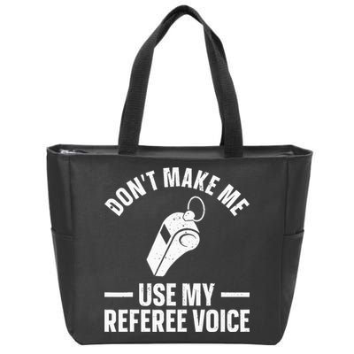 Referee Design For Reffing Ref Sport Referee Zip Tote Bag