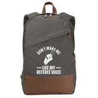 Referee Design For Reffing Ref Sport Referee Cotton Canvas Backpack