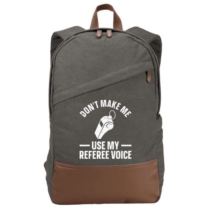 Referee Design For Reffing Ref Sport Referee Cotton Canvas Backpack