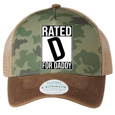 Rated D For Daddy Funny Gift For Dad Legacy Tie Dye Trucker Hat