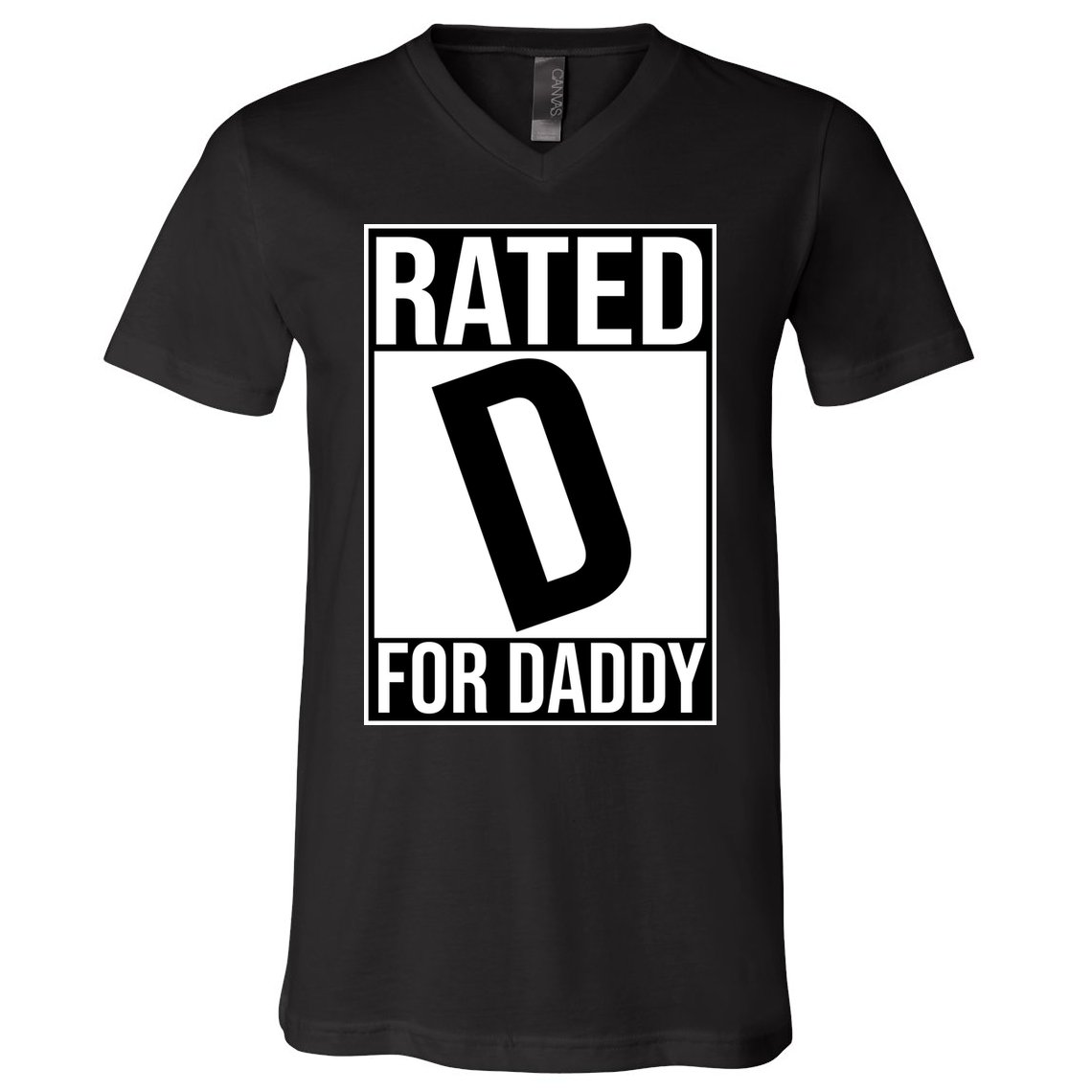 Rated D For Daddy Funny Gift For Dad V-Neck T-Shirt