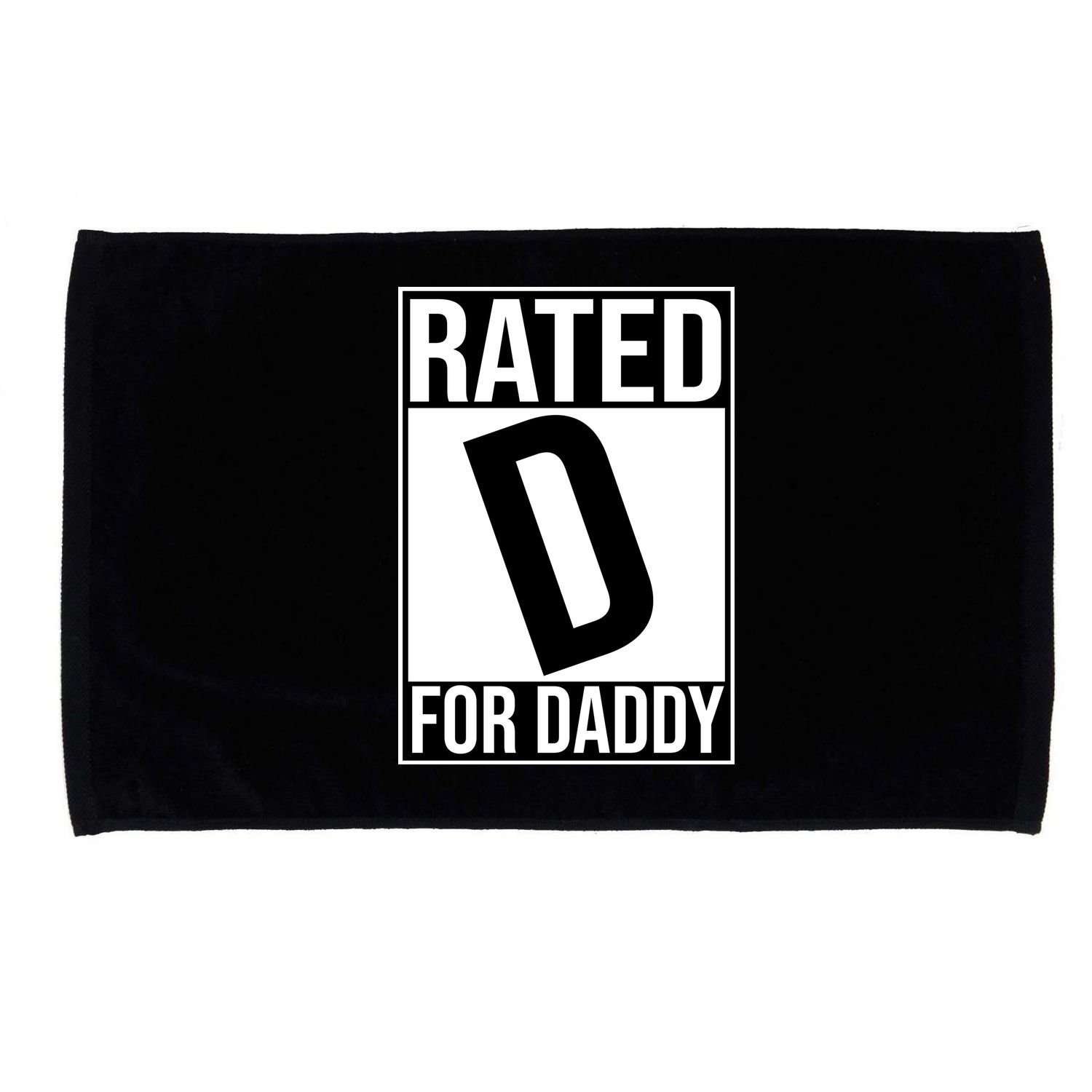 Rated D For Daddy Funny Gift For Dad Microfiber Hand Towel