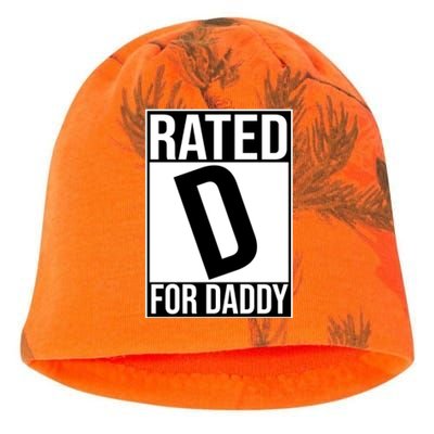 Rated D For Daddy Funny Gift For Dad Kati - Camo Knit Beanie